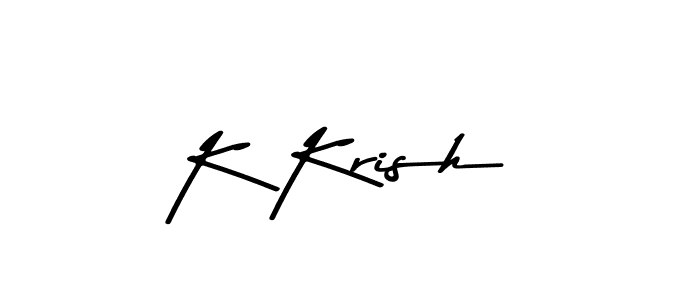 Best and Professional Signature Style for K Krish. Asem Kandis PERSONAL USE Best Signature Style Collection. K Krish signature style 9 images and pictures png