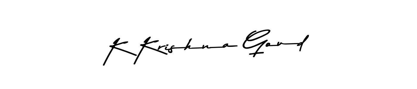 The best way (Asem Kandis PERSONAL USE) to make a short signature is to pick only two or three words in your name. The name K Krishna Goud include a total of six letters. For converting this name. K Krishna Goud signature style 9 images and pictures png
