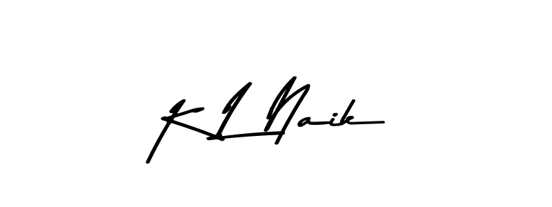 Use a signature maker to create a handwritten signature online. With this signature software, you can design (Asem Kandis PERSONAL USE) your own signature for name K L Naik. K L Naik signature style 9 images and pictures png