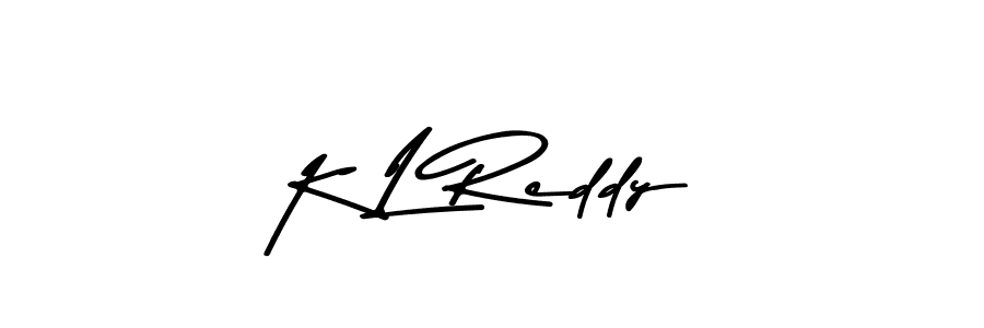 Make a beautiful signature design for name K L Reddy. With this signature (Asem Kandis PERSONAL USE) style, you can create a handwritten signature for free. K L Reddy signature style 9 images and pictures png