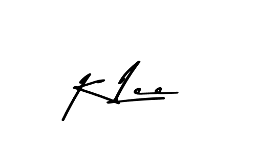 How to make K Lee name signature. Use Asem Kandis PERSONAL USE style for creating short signs online. This is the latest handwritten sign. K Lee signature style 9 images and pictures png