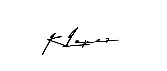 Asem Kandis PERSONAL USE is a professional signature style that is perfect for those who want to add a touch of class to their signature. It is also a great choice for those who want to make their signature more unique. Get K Lopez name to fancy signature for free. K Lopez signature style 9 images and pictures png