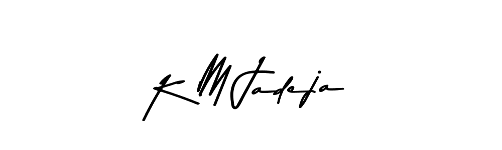 How to make K M Jadeja signature? Asem Kandis PERSONAL USE is a professional autograph style. Create handwritten signature for K M Jadeja name. K M Jadeja signature style 9 images and pictures png