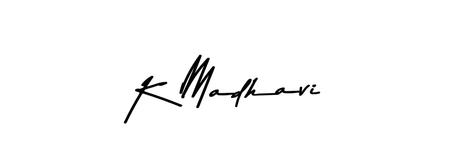 Make a beautiful signature design for name K Madhavi. With this signature (Asem Kandis PERSONAL USE) style, you can create a handwritten signature for free. K Madhavi signature style 9 images and pictures png