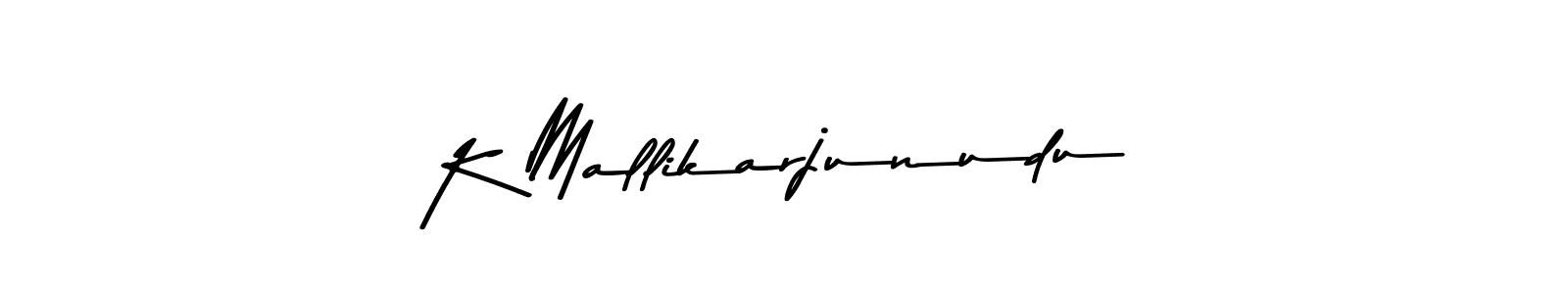 How to make K Mallikarjunudu name signature. Use Asem Kandis PERSONAL USE style for creating short signs online. This is the latest handwritten sign. K Mallikarjunudu signature style 9 images and pictures png