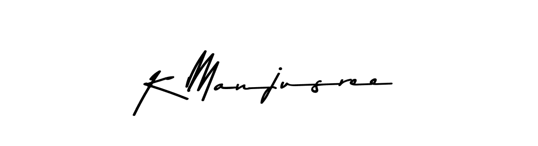 The best way (Asem Kandis PERSONAL USE) to make a short signature is to pick only two or three words in your name. The name K Manjusree include a total of six letters. For converting this name. K Manjusree signature style 9 images and pictures png