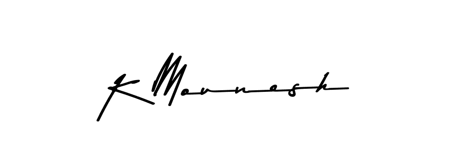 Design your own signature with our free online signature maker. With this signature software, you can create a handwritten (Asem Kandis PERSONAL USE) signature for name K Mounesh. K Mounesh signature style 9 images and pictures png