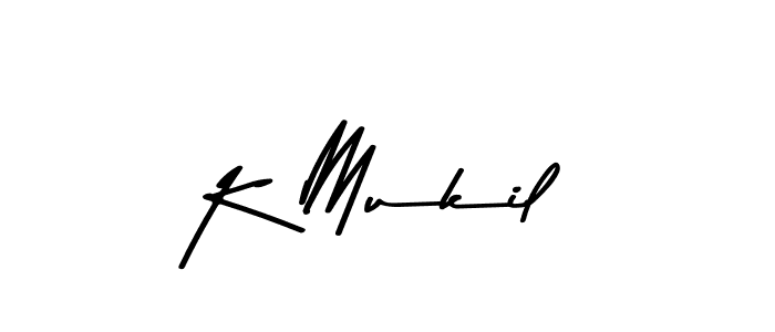 if you are searching for the best signature style for your name K Mukil. so please give up your signature search. here we have designed multiple signature styles  using Asem Kandis PERSONAL USE. K Mukil signature style 9 images and pictures png