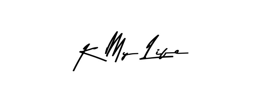 You should practise on your own different ways (Asem Kandis PERSONAL USE) to write your name (K My Life) in signature. don't let someone else do it for you. K My Life signature style 9 images and pictures png