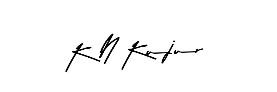 Create a beautiful signature design for name K N Kujur. With this signature (Asem Kandis PERSONAL USE) fonts, you can make a handwritten signature for free. K N Kujur signature style 9 images and pictures png