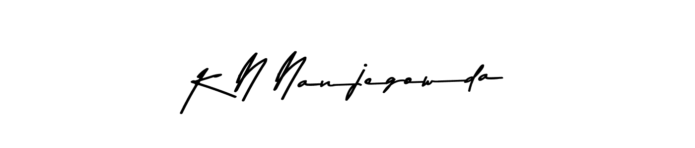 Also we have K N Nanjegowda name is the best signature style. Create professional handwritten signature collection using Asem Kandis PERSONAL USE autograph style. K N Nanjegowda signature style 9 images and pictures png