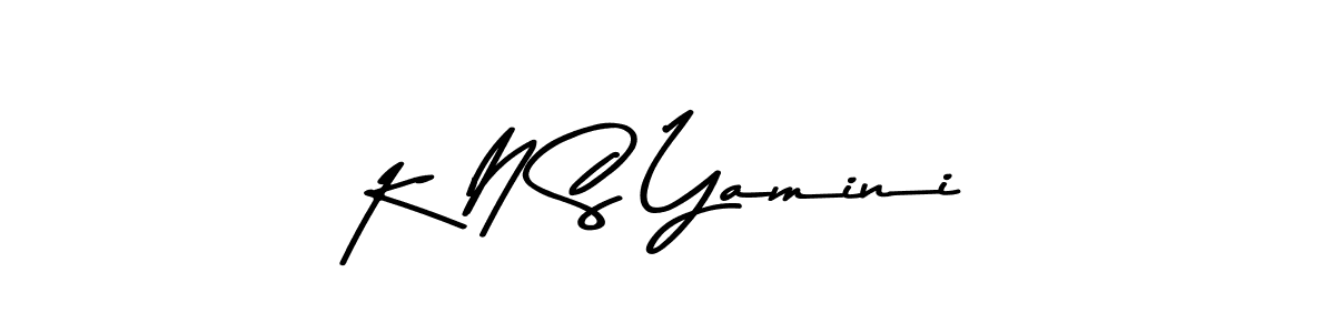 The best way (Asem Kandis PERSONAL USE) to make a short signature is to pick only two or three words in your name. The name K N S Yamini include a total of six letters. For converting this name. K N S Yamini signature style 9 images and pictures png