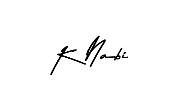 Design your own signature with our free online signature maker. With this signature software, you can create a handwritten (Asem Kandis PERSONAL USE) signature for name K Nabi. K Nabi signature style 9 images and pictures png