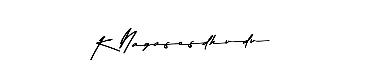 Design your own signature with our free online signature maker. With this signature software, you can create a handwritten (Asem Kandis PERSONAL USE) signature for name K Nagasesdhudu. K Nagasesdhudu signature style 9 images and pictures png