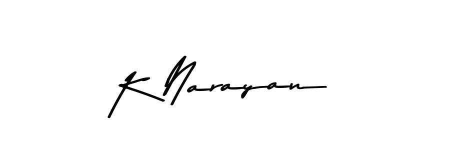 Use a signature maker to create a handwritten signature online. With this signature software, you can design (Asem Kandis PERSONAL USE) your own signature for name K Narayan. K Narayan signature style 9 images and pictures png