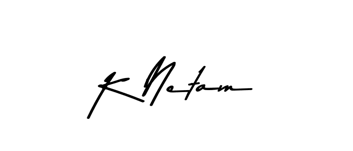 Use a signature maker to create a handwritten signature online. With this signature software, you can design (Asem Kandis PERSONAL USE) your own signature for name K Netam. K Netam signature style 9 images and pictures png