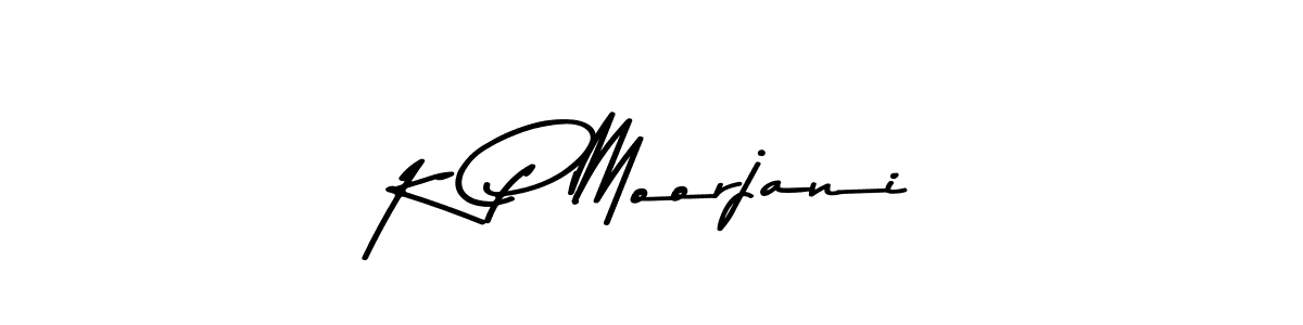 The best way (Asem Kandis PERSONAL USE) to make a short signature is to pick only two or three words in your name. The name K P Moorjani include a total of six letters. For converting this name. K P Moorjani signature style 9 images and pictures png