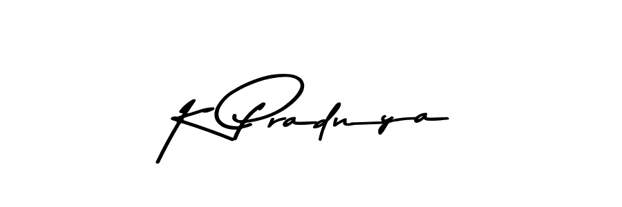 This is the best signature style for the K Pradnya name. Also you like these signature font (Asem Kandis PERSONAL USE). Mix name signature. K Pradnya signature style 9 images and pictures png