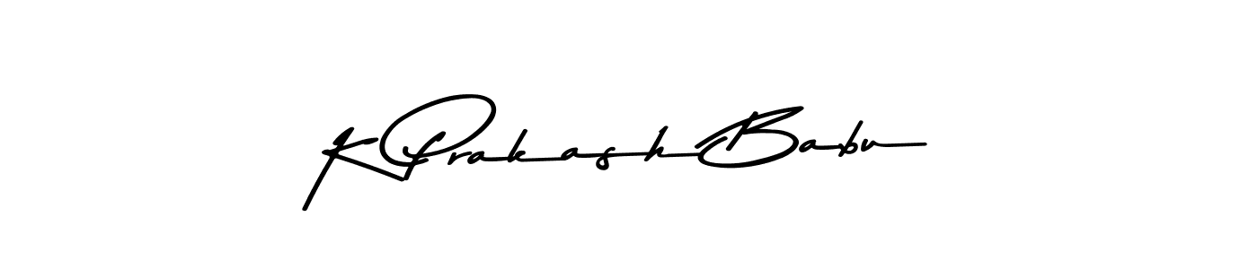 Design your own signature with our free online signature maker. With this signature software, you can create a handwritten (Asem Kandis PERSONAL USE) signature for name K Prakash Babu. K Prakash Babu signature style 9 images and pictures png