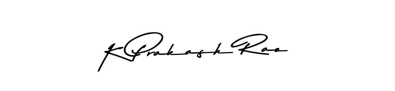 How to make K Prakash Rao name signature. Use Asem Kandis PERSONAL USE style for creating short signs online. This is the latest handwritten sign. K Prakash Rao signature style 9 images and pictures png