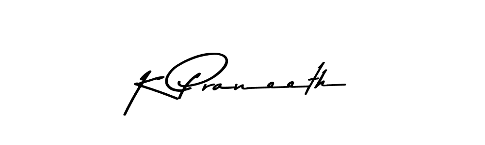 Use a signature maker to create a handwritten signature online. With this signature software, you can design (Asem Kandis PERSONAL USE) your own signature for name K Praneeth. K Praneeth signature style 9 images and pictures png