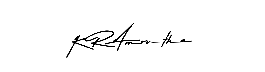 Use a signature maker to create a handwritten signature online. With this signature software, you can design (Asem Kandis PERSONAL USE) your own signature for name K R Amrutha. K R Amrutha signature style 9 images and pictures png