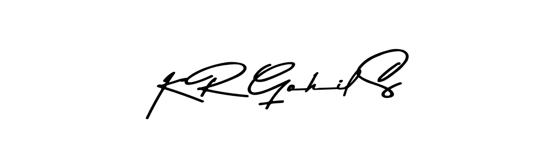 Asem Kandis PERSONAL USE is a professional signature style that is perfect for those who want to add a touch of class to their signature. It is also a great choice for those who want to make their signature more unique. Get K R Gohil S name to fancy signature for free. K R Gohil S signature style 9 images and pictures png