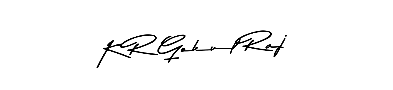 if you are searching for the best signature style for your name K R Gokul Raj. so please give up your signature search. here we have designed multiple signature styles  using Asem Kandis PERSONAL USE. K R Gokul Raj signature style 9 images and pictures png