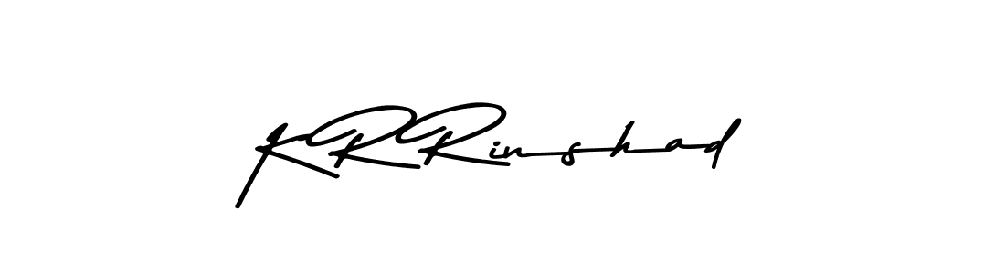 Use a signature maker to create a handwritten signature online. With this signature software, you can design (Asem Kandis PERSONAL USE) your own signature for name K R Rinshad. K R Rinshad signature style 9 images and pictures png
