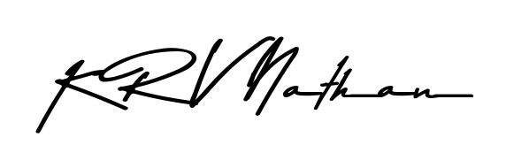 Give your name K R V Nathan an exquisite flair with the Asem Kandis PERSONAL USE script font. Ideal for contracts, resumes, and formal letterheads. K R V Nathan signature style 9 images and pictures png