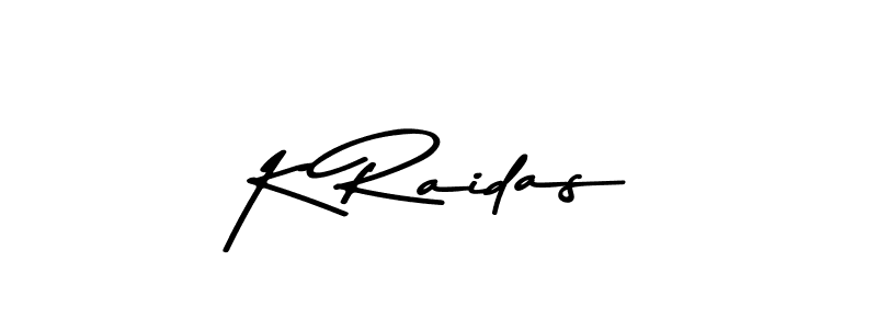 The best way (Asem Kandis PERSONAL USE) to make a short signature is to pick only two or three words in your name. The name K Raidas include a total of six letters. For converting this name. K Raidas signature style 9 images and pictures png