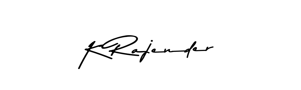 Create a beautiful signature design for name K Rajender. With this signature (Asem Kandis PERSONAL USE) fonts, you can make a handwritten signature for free. K Rajender signature style 9 images and pictures png