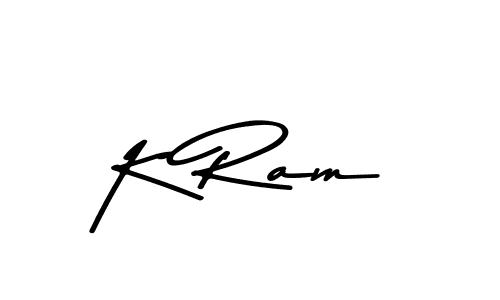 Create a beautiful signature design for name K Ram. With this signature (Asem Kandis PERSONAL USE) fonts, you can make a handwritten signature for free. K Ram signature style 9 images and pictures png