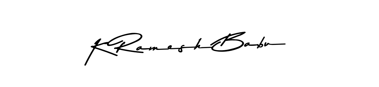 The best way (Asem Kandis PERSONAL USE) to make a short signature is to pick only two or three words in your name. The name K Ramesh Babu include a total of six letters. For converting this name. K Ramesh Babu signature style 9 images and pictures png