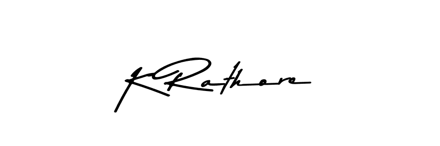 The best way (Asem Kandis PERSONAL USE) to make a short signature is to pick only two or three words in your name. The name K Rathore include a total of six letters. For converting this name. K Rathore signature style 9 images and pictures png