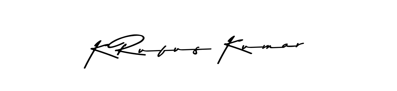 Design your own signature with our free online signature maker. With this signature software, you can create a handwritten (Asem Kandis PERSONAL USE) signature for name K Rufus Kumar. K Rufus Kumar signature style 9 images and pictures png