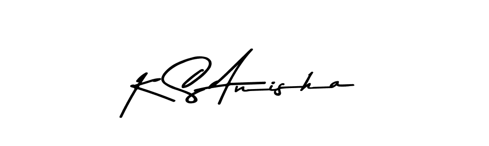 K S Anisha stylish signature style. Best Handwritten Sign (Asem Kandis PERSONAL USE) for my name. Handwritten Signature Collection Ideas for my name K S Anisha. K S Anisha signature style 9 images and pictures png