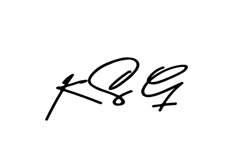 Design your own signature with our free online signature maker. With this signature software, you can create a handwritten (Asem Kandis PERSONAL USE) signature for name K S G. K S G signature style 9 images and pictures png