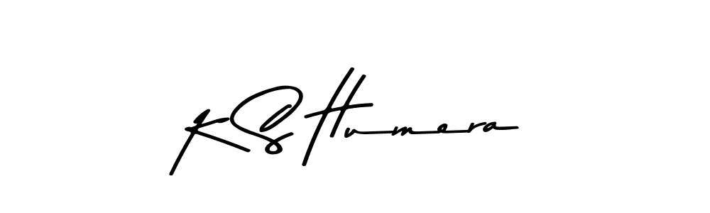 Make a beautiful signature design for name K S Humera. With this signature (Asem Kandis PERSONAL USE) style, you can create a handwritten signature for free. K S Humera signature style 9 images and pictures png