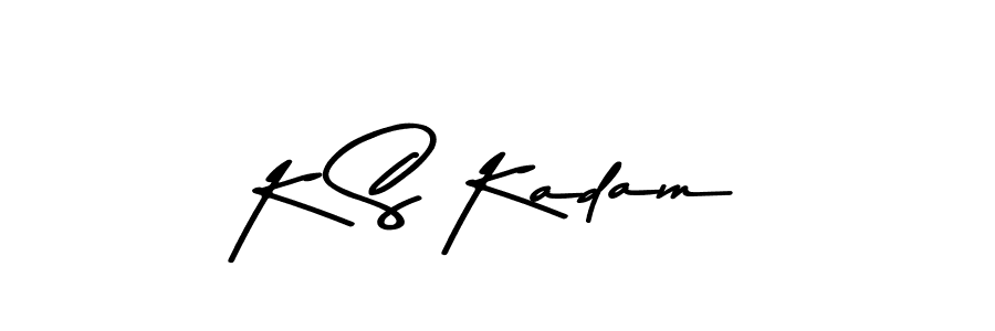 if you are searching for the best signature style for your name K S Kadam. so please give up your signature search. here we have designed multiple signature styles  using Asem Kandis PERSONAL USE. K S Kadam signature style 9 images and pictures png