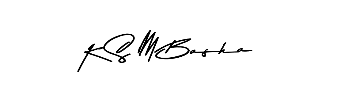 Use a signature maker to create a handwritten signature online. With this signature software, you can design (Asem Kandis PERSONAL USE) your own signature for name K S M Basha. K S M Basha signature style 9 images and pictures png