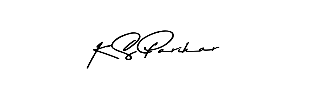 How to make K S Parihar name signature. Use Asem Kandis PERSONAL USE style for creating short signs online. This is the latest handwritten sign. K S Parihar signature style 9 images and pictures png