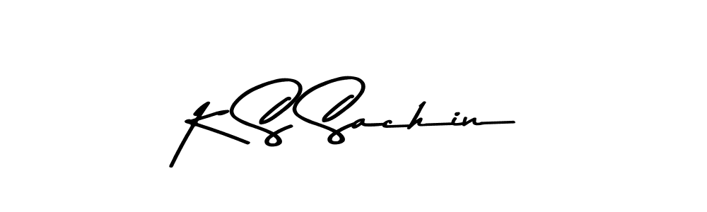 K S Sachin stylish signature style. Best Handwritten Sign (Asem Kandis PERSONAL USE) for my name. Handwritten Signature Collection Ideas for my name K S Sachin. K S Sachin signature style 9 images and pictures png