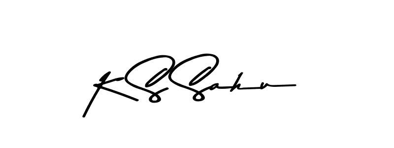 The best way (Asem Kandis PERSONAL USE) to make a short signature is to pick only two or three words in your name. The name K S Sahu include a total of six letters. For converting this name. K S Sahu signature style 9 images and pictures png