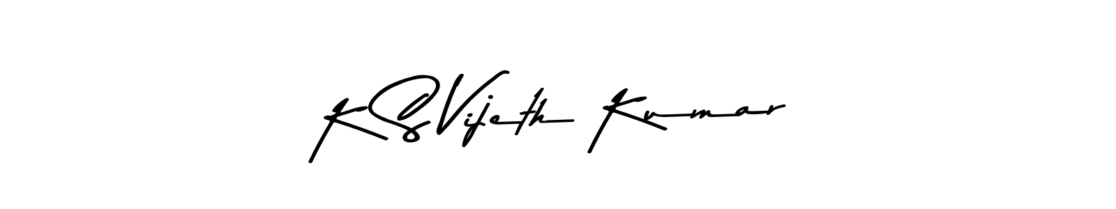 Similarly Asem Kandis PERSONAL USE is the best handwritten signature design. Signature creator online .You can use it as an online autograph creator for name K S Vijeth Kumar. K S Vijeth Kumar signature style 9 images and pictures png