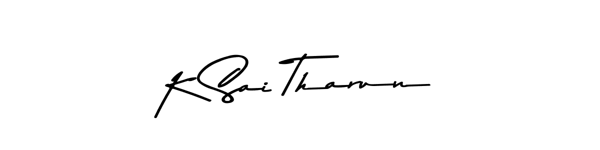 Also You can easily find your signature by using the search form. We will create K Sai Tharun name handwritten signature images for you free of cost using Asem Kandis PERSONAL USE sign style. K Sai Tharun signature style 9 images and pictures png