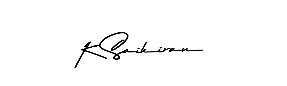 Also You can easily find your signature by using the search form. We will create K Saikiran name handwritten signature images for you free of cost using Asem Kandis PERSONAL USE sign style. K Saikiran signature style 9 images and pictures png