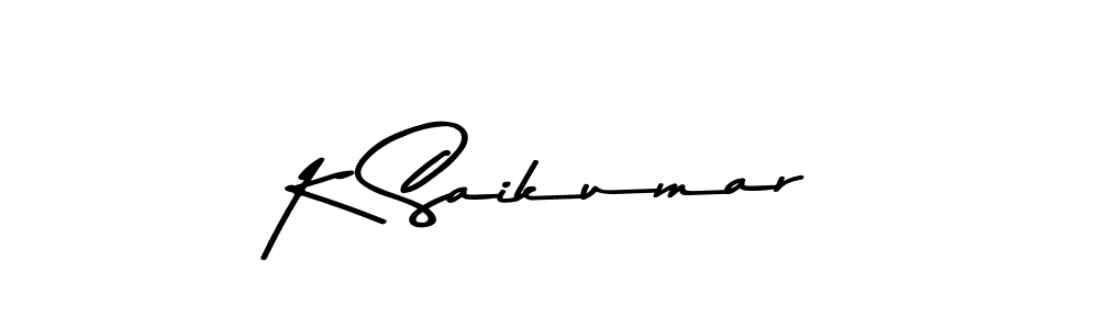 Design your own signature with our free online signature maker. With this signature software, you can create a handwritten (Asem Kandis PERSONAL USE) signature for name K Saikumar. K Saikumar signature style 9 images and pictures png