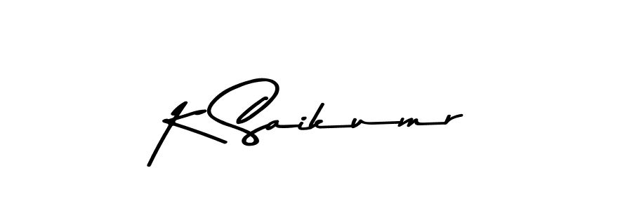 Design your own signature with our free online signature maker. With this signature software, you can create a handwritten (Asem Kandis PERSONAL USE) signature for name K Saikumr. K Saikumr signature style 9 images and pictures png