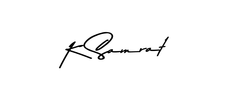 Asem Kandis PERSONAL USE is a professional signature style that is perfect for those who want to add a touch of class to their signature. It is also a great choice for those who want to make their signature more unique. Get K Samrat name to fancy signature for free. K Samrat signature style 9 images and pictures png